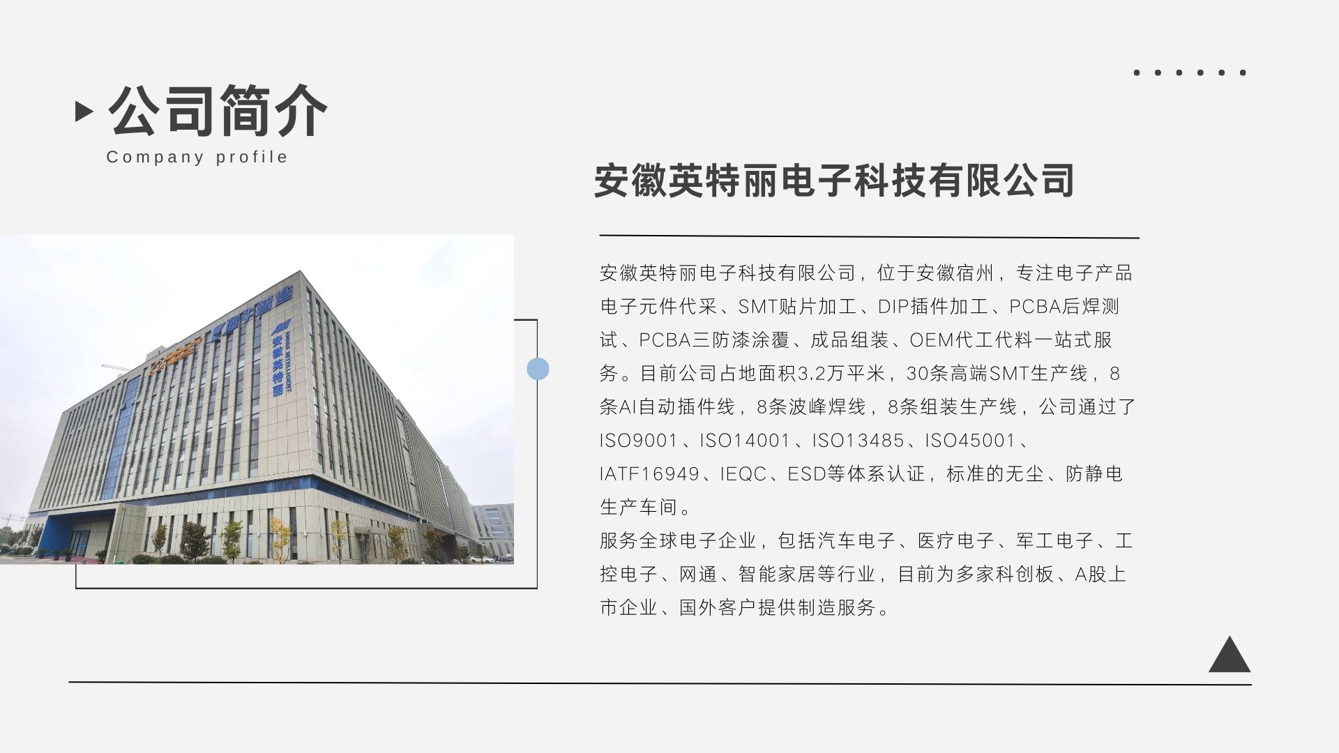 医疗康复仪PCBA主板_芜湖贴片加工(图2) 公司简介.jpg